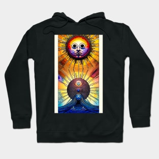 Trippy Sun With Face Hoodie